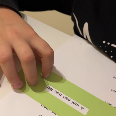 Lesen mit Leseschablone